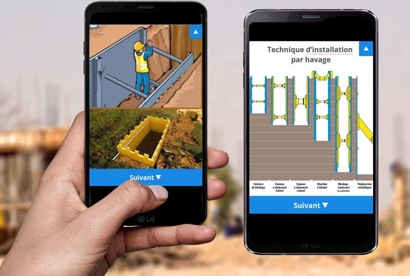 quart d'heure sécurité digitalisé sur smartphone pour les chefs d'équipe sur les chantiers