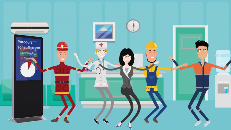 réveil musculaire en entreprise, prévention des risques par l'échauffement des employés